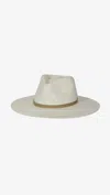 Janessa Leone Jude Packable Straw Fedora In White