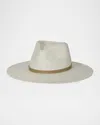 Janessa Leone Jude Packable Straw Fedora In Bleach