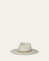 Janessa Leone Jude Packable Straw Fedora In Bleach