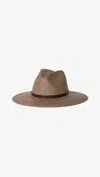 Janessa Leone Judith Packable Fedora Hat In Brown