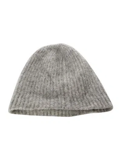 Pre-owned Janessa Leone Knitted Beanie In Gray