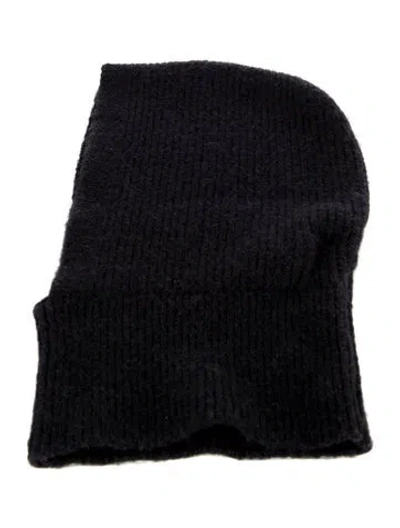 Pre-owned Janessa Leone Knitted Face Face Mask In Black