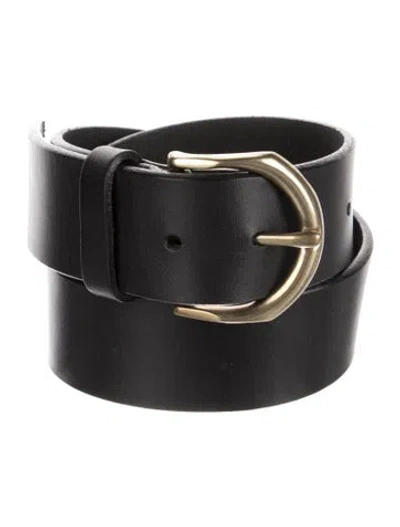 Pre-owned Janessa Leone Leather Belt In Black