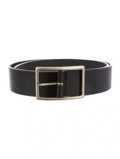 Pre-owned Janessa Leone Leather Belt In Black