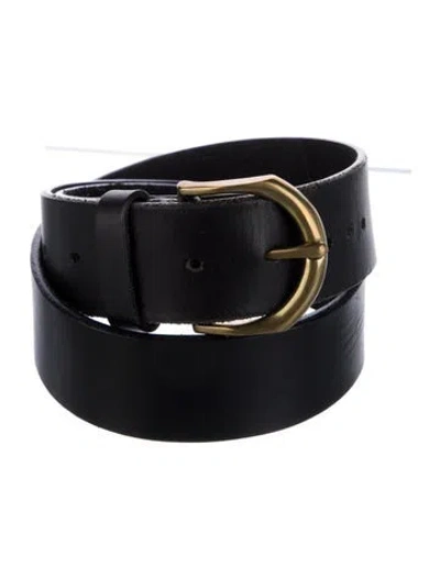 Pre-owned Janessa Leone Leather Belt In Black