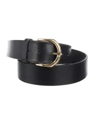 Pre-owned Janessa Leone Leather Belt In Black
