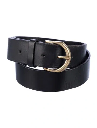 Pre-owned Janessa Leone Leather Buckle In Black