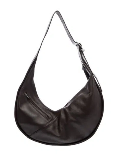Pre-owned Janessa Leone Leather Shoulder Bag In Brown