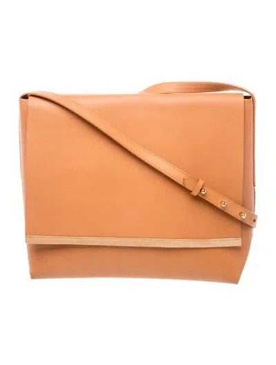 Pre-owned Janessa Leone Leather Shoulder Bag In Brown