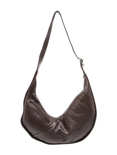 Pre-owned Janessa Leone Leather Shoulder Bag In Brown