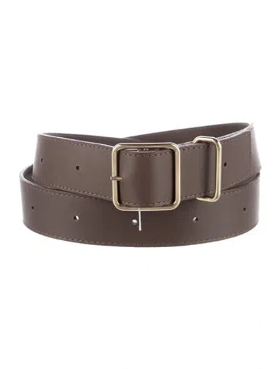 Pre-owned Janessa Leone Leather Waist Belt In Brown