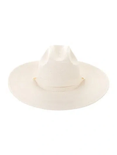 Pre-owned Janessa Leone Mexican Palm Hat W/tags In Neutral