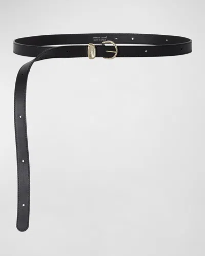 JANESSA LEONE MYRA LEATHER SKINNY BELT