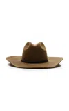 Janessa Leone Nash Wool Fedora In Brown