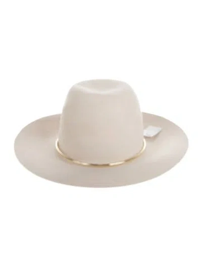 Pre-owned Janessa Leone Neutral Fedora Wool Hat