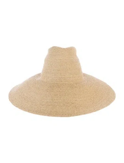 Pre-owned Janessa Leone Panama Hat In Neutrals