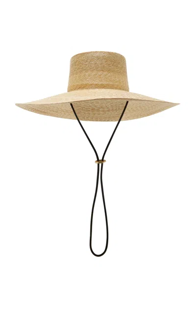 Janessa Leone Roma Straw Fedora In Brown