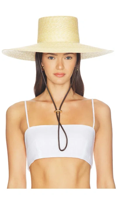 Janessa Leone Roma Wide Brim Hat In Neutral