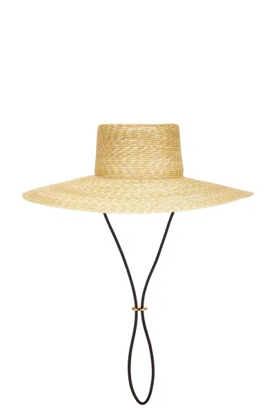 Janessa Leone Roma Wide Brim Hat In Neutral