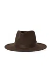Janessa Leone Ross Wool Fedora In Brown
