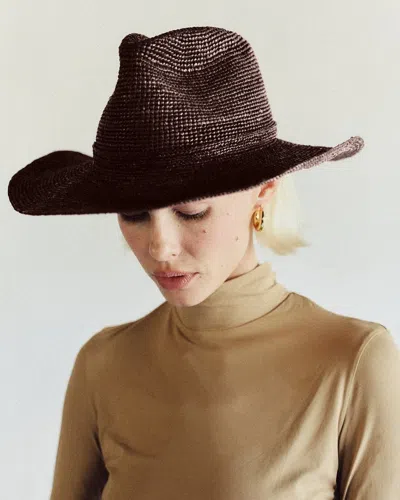 Janessa Leone Sacha Hat In Chocolate