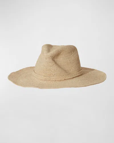 Janessa Leone Sacha Raffia Fedora In Natural