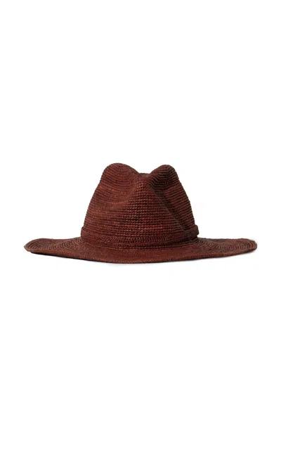 Janessa Leone Sacha Straw Hat In Brown