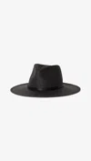 Janessa Leone Sherman Packable Fedora Hat In Black