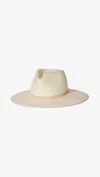 Janessa Leone Sherman Packable Straw Fedora In Neutral