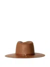 Janessa Leone Sherman Straw Effect Hat In Brown