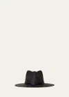 Janessa Leone Sherman Packable Fedora Hat In Black