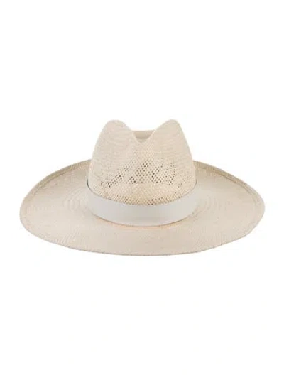 Pre-owned Janessa Leone Straw Cowboy Hat In Neutrals