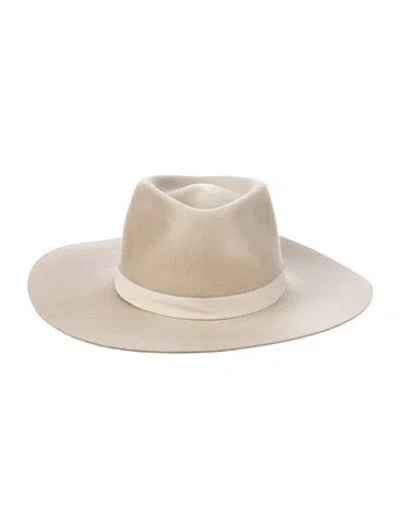 Pre-owned Janessa Leone Straw Hat In Neutral