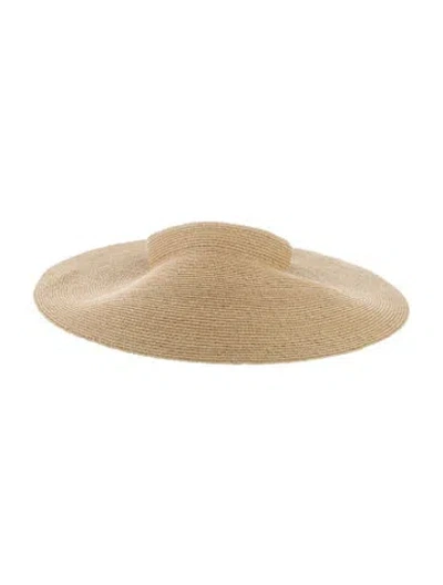 Pre-owned Janessa Leone Straw Hat In Neutrals