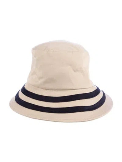 Pre-owned Janessa Leone Striped Bucket Hat
