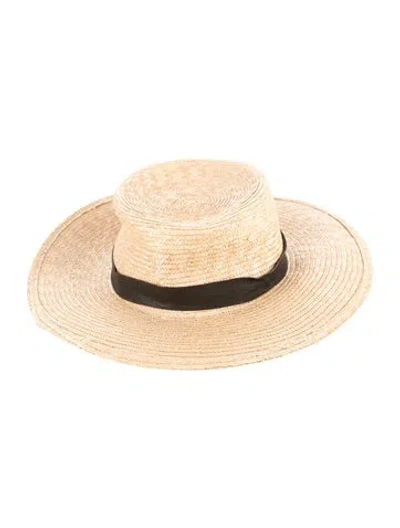 Pre-owned Janessa Leone Sun Hat In Neutral