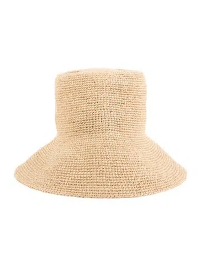 Pre-owned Janessa Leone Sun Hat In Neutrals