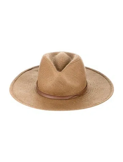 Pre-owned Janessa Leone Sun Hat In Neutrals
