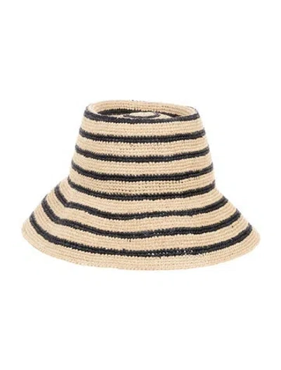 Pre-owned Janessa Leone Sun Hat In Neutrals