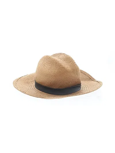 Pre-owned Janessa Leone Sun Hat In Tan