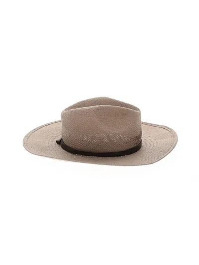 Pre-owned Janessa Leone Sun Hat In Tan