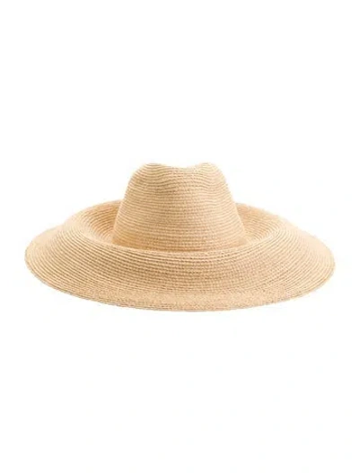 Pre-owned Janessa Leone Sun Hat W/tags In Neutral