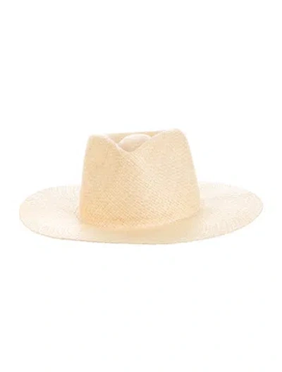 Pre-owned Janessa Leone Sun Hat W/tags In Neutral
