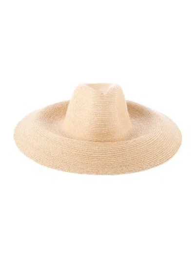 Pre-owned Janessa Leone Sun Hat W/tags In Neutral