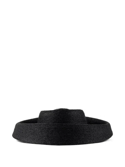 Janessa Leone Suni Woven Straw Hat In Black