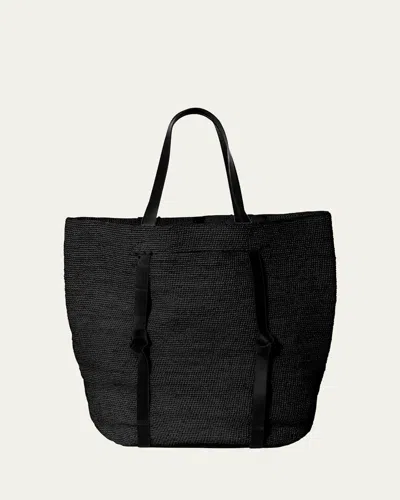 JANESSA LEONE TANNER RAFFIA HAT TOTE BAG