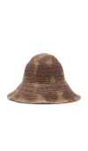 Janessa Leone Teagan Raffia Bucket Hat In 棕色