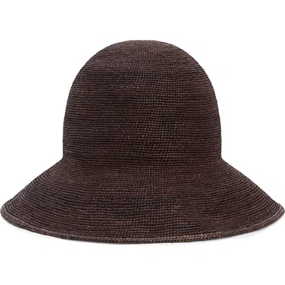 Janessa Leone Janessa Leoné Teagan Raffia Bucket Hat In Brown