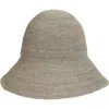 Janessa Leone Teagan Raffia Bucket Hat In Sage