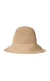 Janessa Leone Crochet Bucket Hat In Neutral